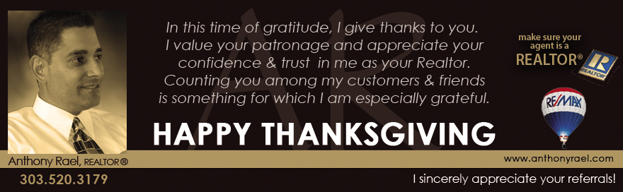 Happy Thanksgiving to all of my customers & friends. I am grateful for your business!