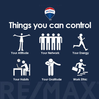 Things you can control: Your Attitude; Your Network; Your Energy; Your Habits; Your Gratitude; Work Ethic. #midweekmindset #remaxcoloradoagent #anthonyrael