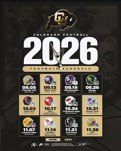 2026 Colorado Buffaloes Football Schedule (CU Buffs)